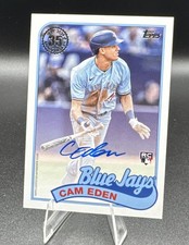 2024 Topps 1989 Topps Baseball Autographs Cam Eden #89BA2-CE Toronto Blue Jays