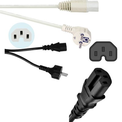 Schukostecker auf IEC C15 Warm Netzkabel 10A Euro Netzkabel Kabel 1m Meter Europa