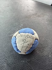 This is a Dirtbag  Classic Footbag/hacky sack. Blue And Grey Color Sand Filled.
