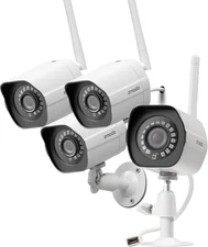 Zmodo 1080P Full HD Outdoor Wireless Security Camera System, 4 Pack Smart Home I