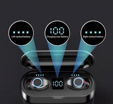 New F9 Wireless earbuds with power bank