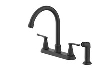 Project Source Laural Matte Black Kitchen Faucet With Sprayer