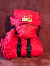 Build-A-Bear Bear Stuff Red Backpack  Sleeping Bag Excellent Cond.