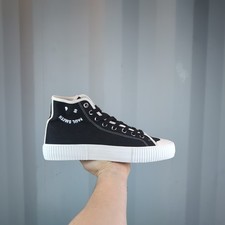 UK 10 - PS Paul Smith Kibby Hi Top Mens Trainers Shoes Smart Black KIB01