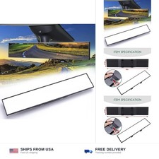Universal Clip-on Wide Angle Mirror, Panoramic Flat HD Rearview Mirror, Anti-...