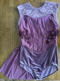 Weissman Women’s Blush Pink Floral Lace Dance Leotard/Unitard SA