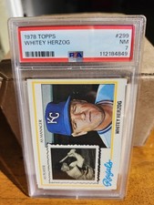 1978 Topps Whitey Herzog #299 ~ PSA 7 (NM) ~ Kansas City Royals Manager