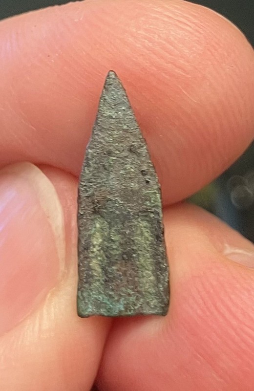Roman Republic Bronze Triangular 3-Bladed Arrow Head, c. 1st cent. BC. 19mm. #2