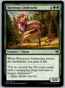 Ravenous Lindwurm #187 Common Kaldheim Magic: The Gathering