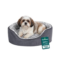 FurHaven Dog Bed for Small Dogs, Oval Lounger with Soft Pillow Cushion Insert...