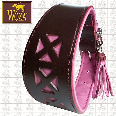 WOZA Premium Windhundhalsband Vollleder Rindleder Soft Rindnappaleder G81782