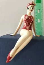 SUTRO BATHS LADY Ceramic Figure SAN FRANCISCO Cliff House Vintage Figurine