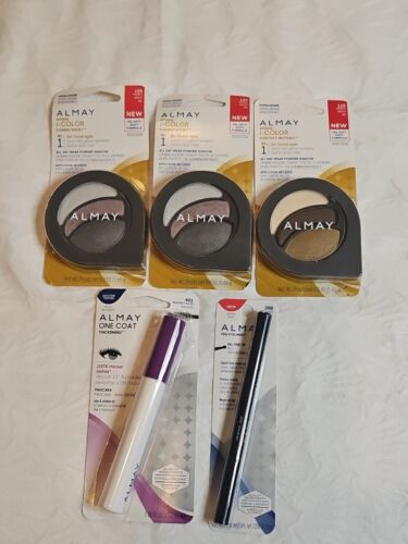 * Lot of 5 Almay Eye Shadow Palette Liner Black & Mascara NEW