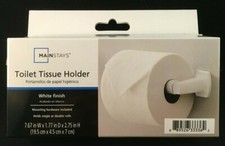 Mainstays - Toilet Tissue Holder - White Finish - Wall Mount Standard Size