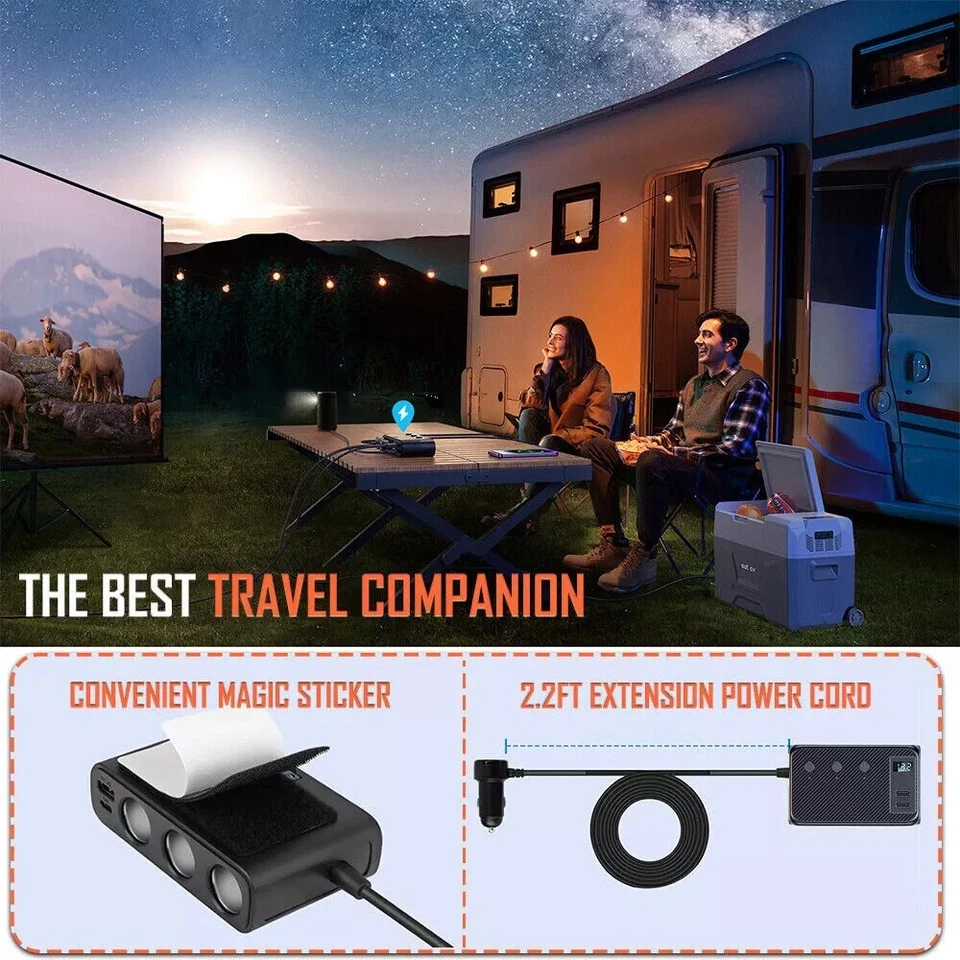 Adaptador de cargador rápido enchufe USB C 9 en 1 multi encendedor de cigarrillos para automóvil Foto 2 de 4