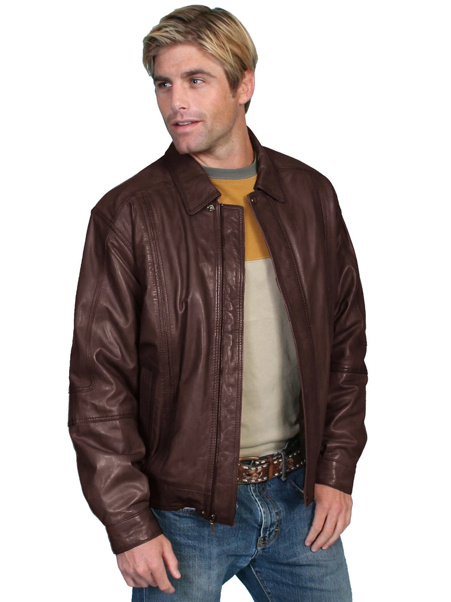 Scully leather bomber clearance jacket