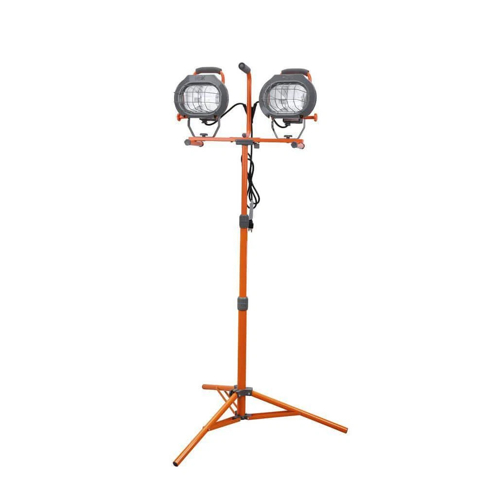 Halogen Tripod Standing Work Light 1200 Watt Plug In Indoor