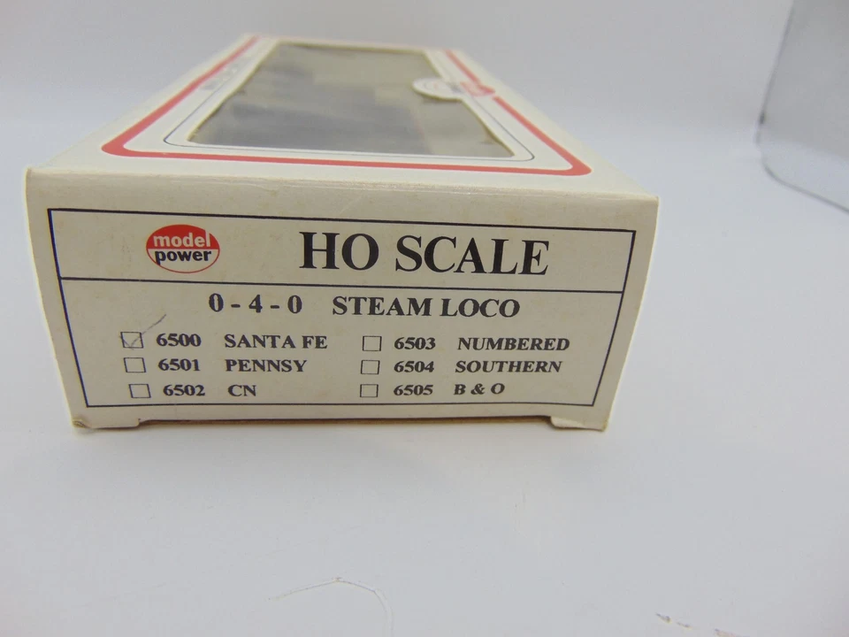 Ho scale Model Power Deluxe 0-4-0 23 Santa Fe Locomotive, Model 6500 in Box - Image 2 of 4