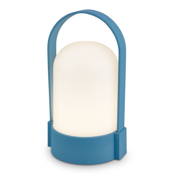 Led Tischlampe Kabellos Campingleuchte IP44 Dimmbar Akku Wasserfest 15,5 Cm Blau-image