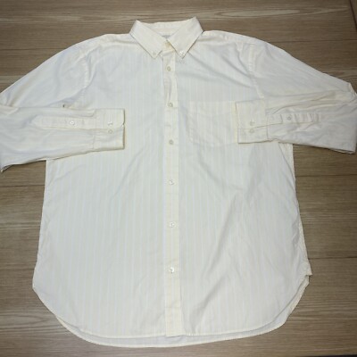 Camisa Vestir Para Hombre 16-16 Algodón Formal Rayas Manga Larga Banana Republic