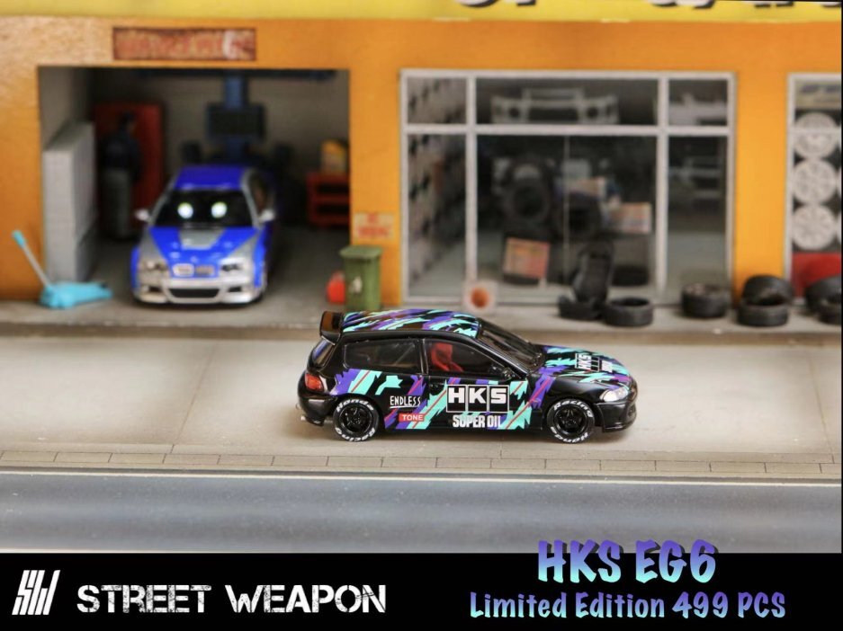 Modellino Street Weapon HONDA Civic EG6 – HKS – Scala 1:64 – Nuovo In Confezione