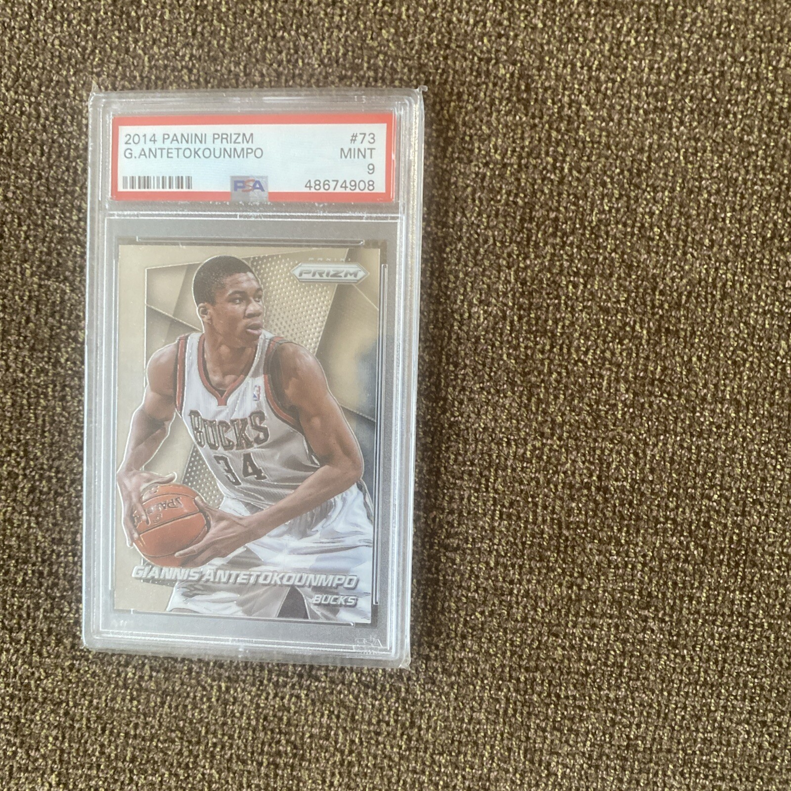 2014 PANINI PRIZM GIANNIS ANTETOKOUNMPO #73 PSA 9 MINT