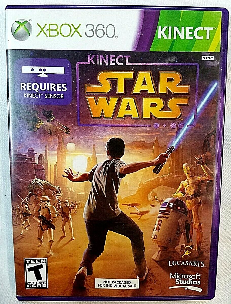 XBOX 360 KINECT STAR WARS GAME WITH BONUS DEMO DISC COMES WITH CASE NO  MANUAL