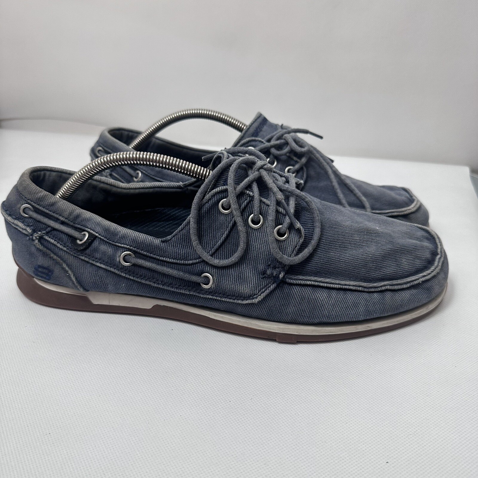 Skechers Topsider Mens 13 Eris Inaldo Blue Boat Relaxed Fit Canvas