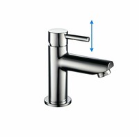 Waschbecken Standventil Bad/GäSte-Wc Kaltwasserarmatur Eingriff Wasserhahn Chrom