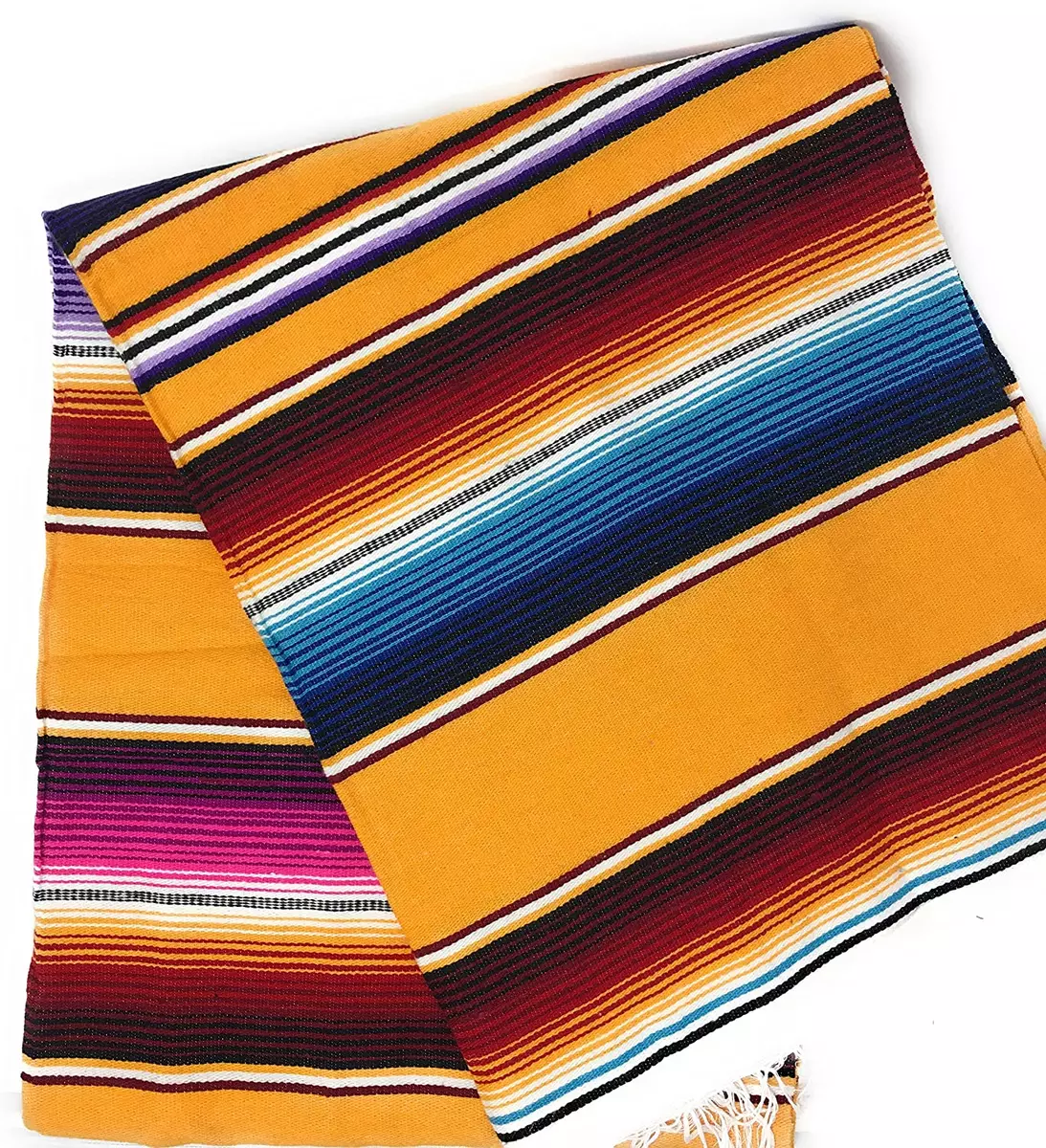 Large Authentic Mexican Blankets Colorful Serape Blanket 7 X 5