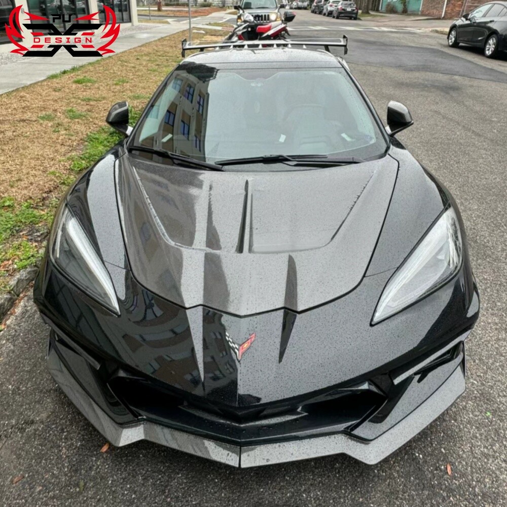 For Chevrolet Corvette C8 Z06 Carbon Fiber Front Bonnet Hood