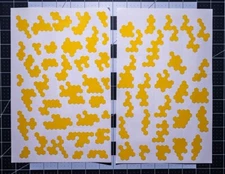 Hexagon Camo V2 High Heat Vinyl Stencil Kit - 2x 11"x6" Sheets Durable Easy