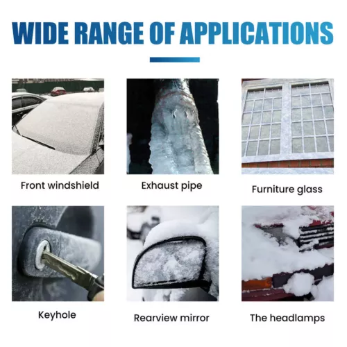 1-3X Car Deicing Agent Kit Windshield Ice Remover Spray Defroster Melting Deicer - Picture 11 of 15