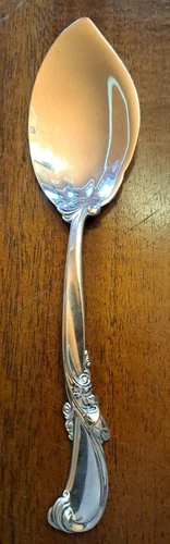 Vintage Wallace Sterling Silver Waltz of Spring Large Jelly Server Flatware 1952