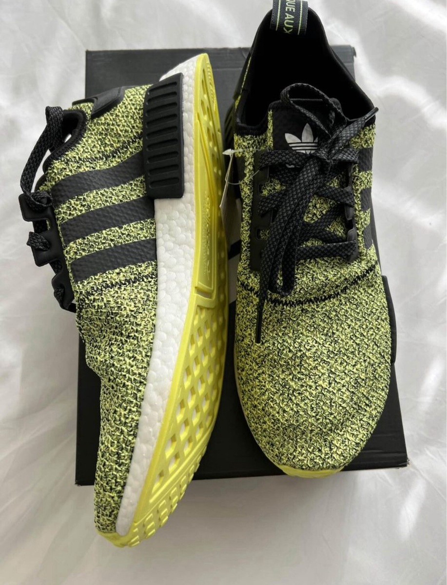 adidas Originals Mens Nmd R1 Shoes Black/Yellow/White Size 11.5