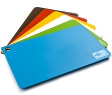 Set of 6 Flexible Colour Coded Chopping Boards Cutting Mats 38x24cm