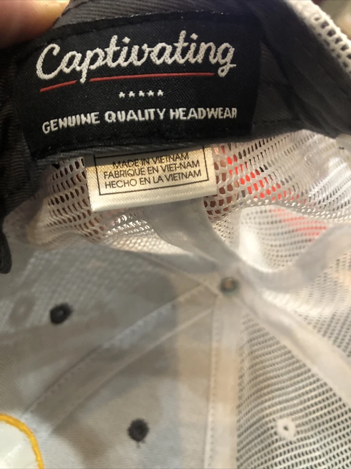 Sombrero Bandera Estado de ALABAMA Gorra Camionero Ajustable Gris/Blanco Foto 3 de 4