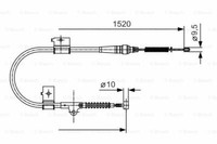 Bosch Handbremsseil Rechts Hinten FüR Nissan Terrano II