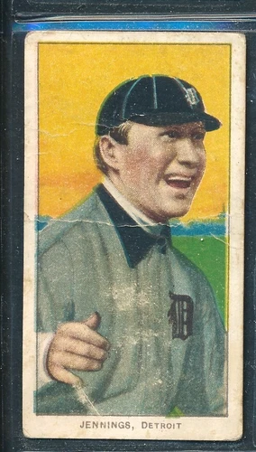 T206 Polar Bear: HUGHIE JENNINGS One Hand Showing, Detroit Tigers HOF ~ Fair