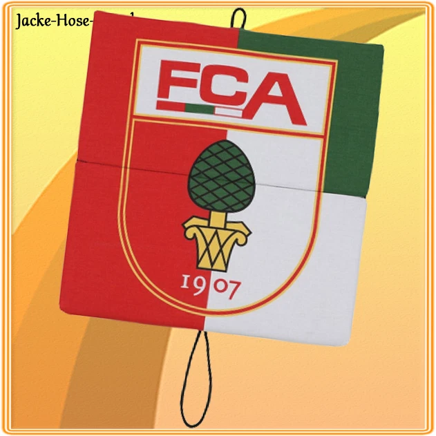 BERTELS Sitzkissen Klappkissen Kissen FC Augsburg Wappen Logo Rot FCA Gr. 33x33cm NEU