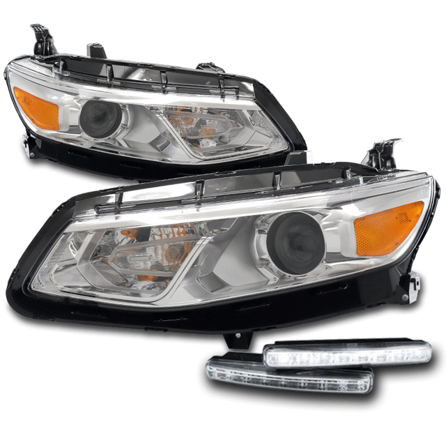 For 2016 2017 2018 Chevrolet Malibu Chrome Projector Headlights w/LED