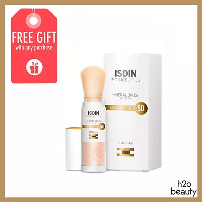 ISDIN ISDINCEUTICS Mineral Brush Facial Powder SPF 50 4g/0.14oz EXP05/26 NEW BOX