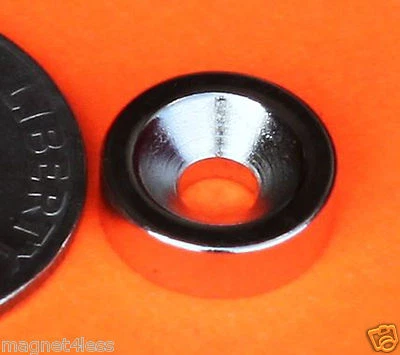 Applied Magnets® 10 Piece 3/8" x 1/8" with Taper Hole N42 Neodymium Disc Magnet