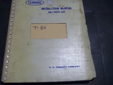 Tennant 86 Ride Power Sweeper Owner Operator Maintenance Parts Catalog Manual xz