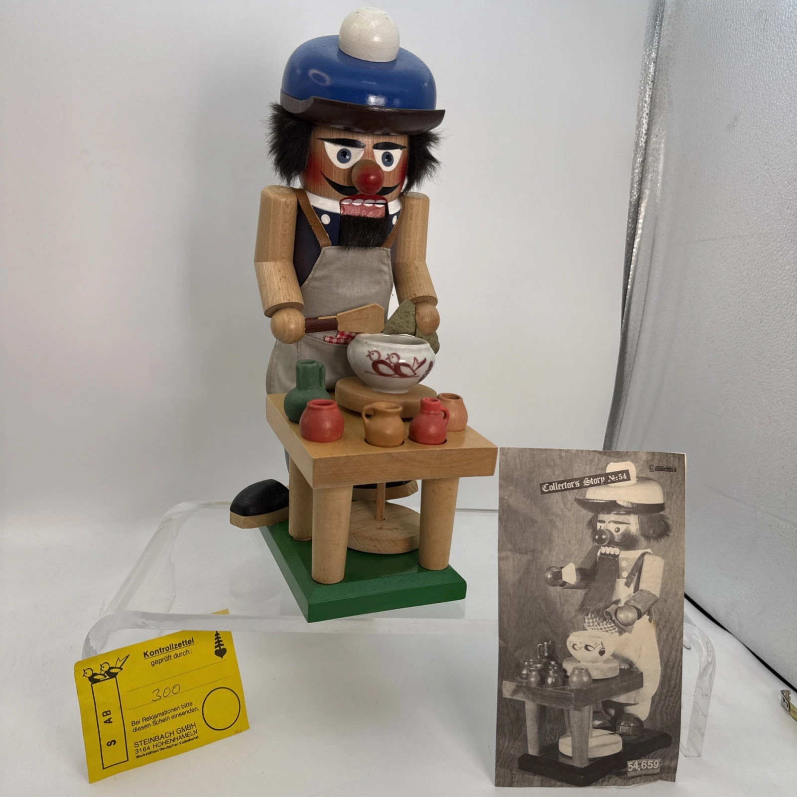 Original Steinbach Volkskunst “Pottery Maker” Nutcracker West Germany 15” Potter
