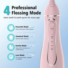 Leominor Water Dental Flosser Pick for Teeth, 300ML Portable Oral Irrigator Upgr