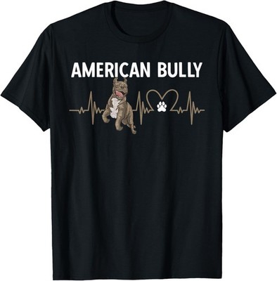Funny Dog American Bully Dog Heartbeat XL American Bully Gift Unisex T-Shirt