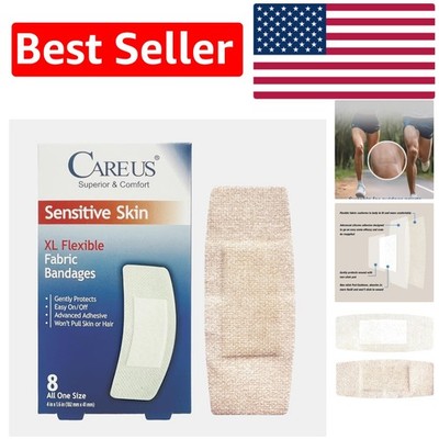 32 Count Latex-Free Bandages for Sensitive Skin   Max Hold Adhesive, Extra-Large