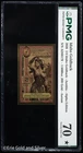 2026 Idaho 1/4 Goldback Justitia 1/2000 oz 24k .25 Foil Note PMG 70*