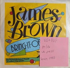 James Brown Bring It On Vinyl Record 7" VG+/VG SON2258 1983